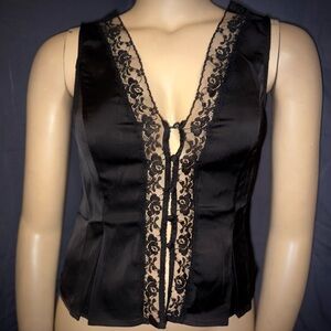 Black Lace Detail Women's Chemise